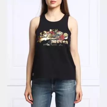 Топ свободного кроя Superdry, синий