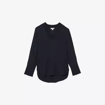 Топ свободного кроя Tash с V-образным вырезом Reiss, синий