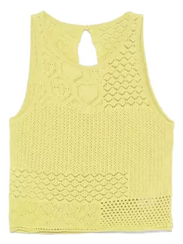 Топ, связанный кружевом Akep, зеленый