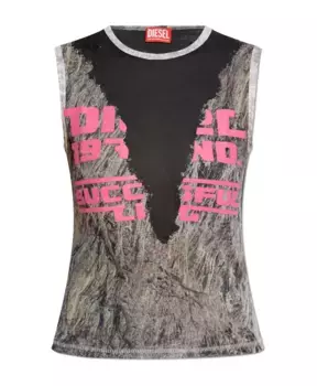 Топ т меля Diesel, серый