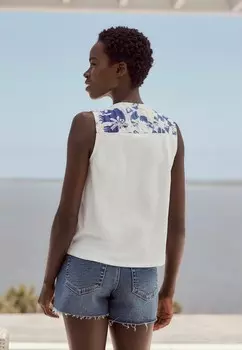 Топ Tall Regular Fit Next, синий принт