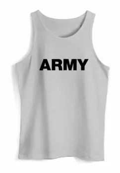 Топ TANK- ARMY PRINT MUSCLE NEV Neverless, серый