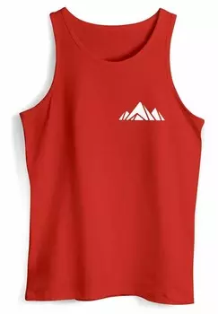 Топ TANK_AUFDRUCK BERG WANDERN DESIGN OUTDO Neverless, красный