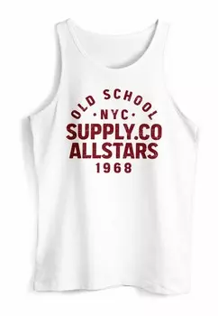 Топ TANK- BEDRUCKT SCHRIFTZUG OLDSCHOOL NYC NEW YORK CITY Neverless, кремовый