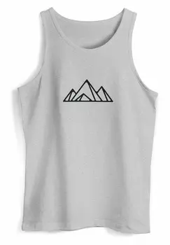 Топ TANK- BERGE WANDERN POLYGON DESIGN PRINT OUTDOOR MUSKE Neverless, серый