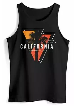 Топ TANK- CALIFORNIA LOS ANGELES SURFING MOTIV SOMMER FAS Neverless, черный