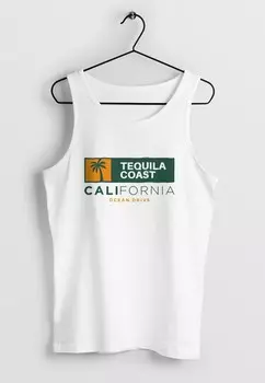 Топ TANK CALIFORNIA OCEAN DRIVE SOMMER PALME TEQUILA COAS Neverless, белый