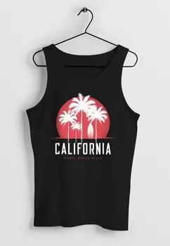 Топ TANK CALIFORNIA PALMEN SANTA MONICA BEACH SOMMER SONN Neverless, черный