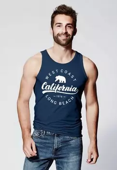 Топ TANK CALIFORNIA REPUBLIC MUSKELSHIRT MUSCLE Neverless, темно-синий