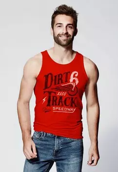 Топ TANK- DIRT TRACK RACING MUSKEL Neverless, красный