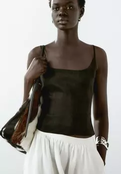 Топ TANK Massimo Dutti, черный