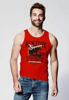 Топ TANK-NEW YORK SUPERIOR FOOTBALL HELMET MUSKEL MU Neverless, красный