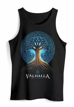 Топ TANK- ODIN RAGNAR GOTT NORDISCH RUNEN VALHALLA WIKINGE Neverless, черный