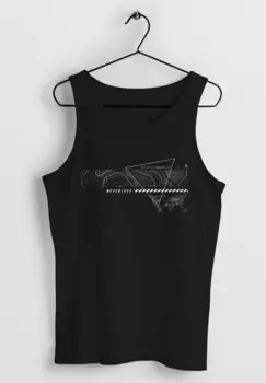 Топ TANK-PRINT AUFDRUCK WORLD TECHNO WELT FASHION STREETS Neverless, черный