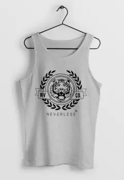Топ TANK- SCHRIFTZUG OLDSCHOOL TIGER BEDRUCK MUSKELS Neverless, светло-серый