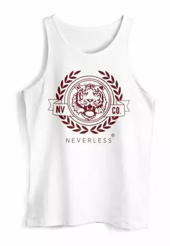 Топ TANK- SCHRIFTZUG OLDSCHOOL TIGER BEDRUCK MUSKELS Neverless, белый