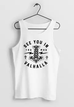 Топ TANK SEE YOU IN VALHALLA MJLNIR THOR HAMMER Neverless, белый