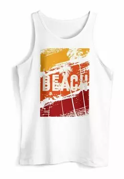 Топ TANK SOMMER VENICE BEACH SURFING MOTIV AUFDRUCK Neverless, белый