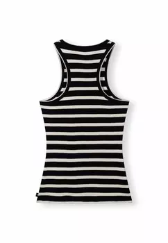 Топ TANK STRIPES 10DAYS, черный