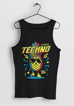 Топ TANK TECHNO TANZEN LUSTIG ANANAS RAVE PARTY PRINT FASHION STREETSTYLE MUSKEL Neverless, черный