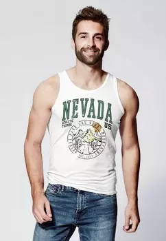 Топ TANK USA NEVADA SCHRIFTZUG LAS VEGAS DESERT MUSKELSHI Neverless, белый