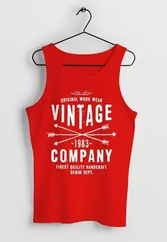 Топ TANK- VINTAGE COMPANY ARROWS HIPSTER DRUCK MOTI Neverless, красный