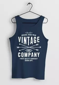 Топ TANK- VINTAGE COMPANY ARROWS HIPSTER DRUCK MOTI Neverless, синий