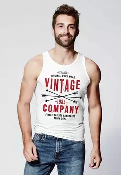 Топ TANK- VINTAGE COMPANY ARROWS HIPSTER DRUCK MOTI Neverless, белый