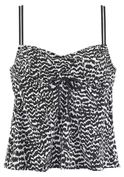 Топ-танкини без бралетта Lascana, черный