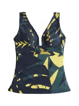 Топ-танкини без косточек Next, цвет marine blue/Cyan blue