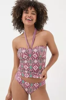 Топ танкини Fatface Jorja с узором пейсли Fat Face, розовый