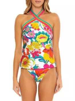 Топ танкини Fontaine с цветочным принтом Trina Turk, разноцветный