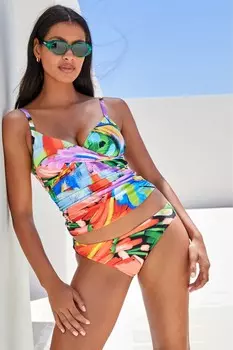 Топ танкини моделирующий животик Next, мультиколор