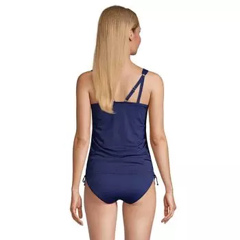 Топ танкини на косточках Petite Lands' End со сборками UPF 50 Lands' End