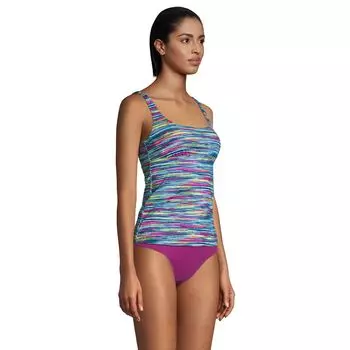 Топ танкини на косточках с квадратным вырезом Petite Lands' End UPF 50 Lands' End