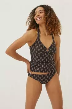 Топ танкини с деревянными блоками Fatface Fat Face, черный