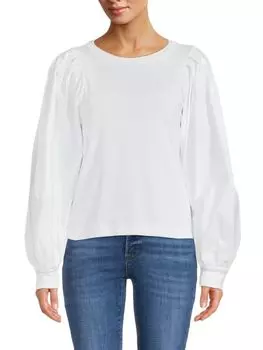 Топ Tanya Taylor Melissa с пышными рукавами, optic white