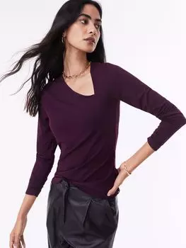 Топ Tarryn с асимметричным воротником Baukjen, темная вишня