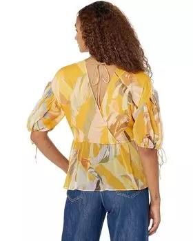 Топ Ted Baker Darcila Exaggerated Puff Sleeve Top, цвет Dark Orange