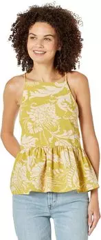 Топ Ted Baker Mahbel Square Neck Top with Lace-Up Back, желтый