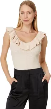 Топ Ted Baker Samaha Rib Detail V Neck Knit Top, цвет Light-Pink