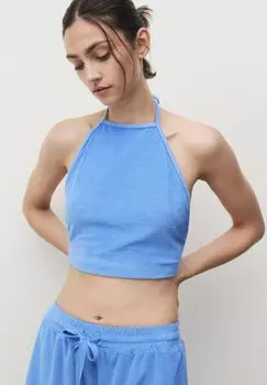 Топ TERRY Mango, цвет Light Blue Denim