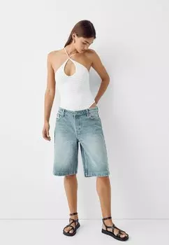 Топ Textured Crossover Bershka, белый