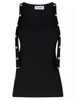 Топ The Attico Snap-button tank, черный
