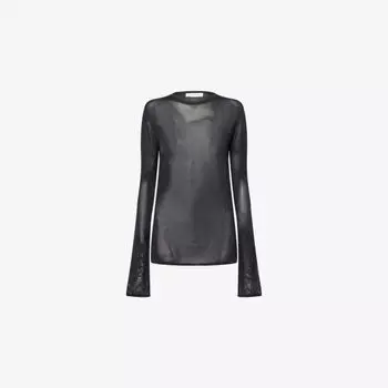 Топ The Frankie Shop Kazel с длинным рукавом, черный