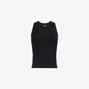 Топ The North Face с ребристой нашивкой бренда, черный