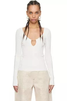 Топ «The Pral» цвета «Off-White» JACQUEMUS