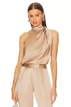 Топ The Sei High Neck Drape, цвет Champagne