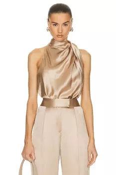 Топ The Sei High Neck Drape, цвет Champagne