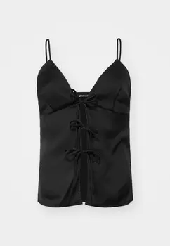 Топ TIE SINGLET Gina Tricot, черный